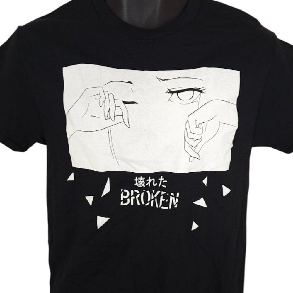 Lewd Complex Anime T Shirt Mens Size Small Black Japanese Broken